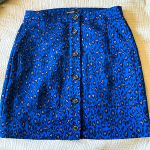 Banana Republic Leopard Print Button Front Pencil Skirt